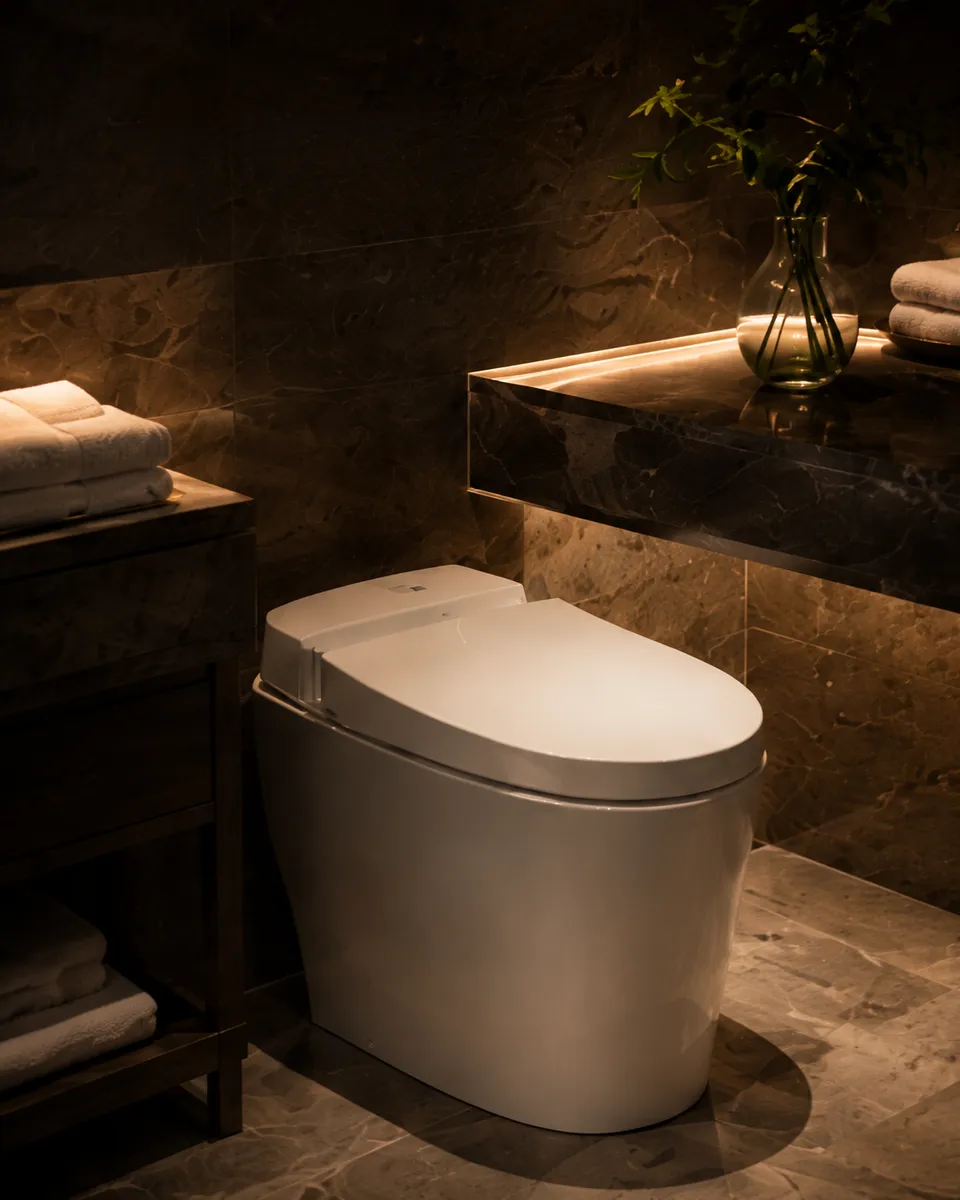 Smart toilet close-up