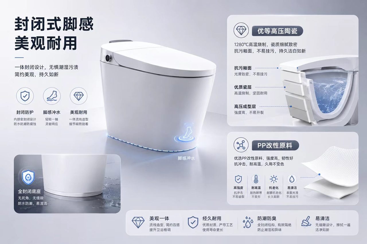 大泵快速冲水，静音节能
