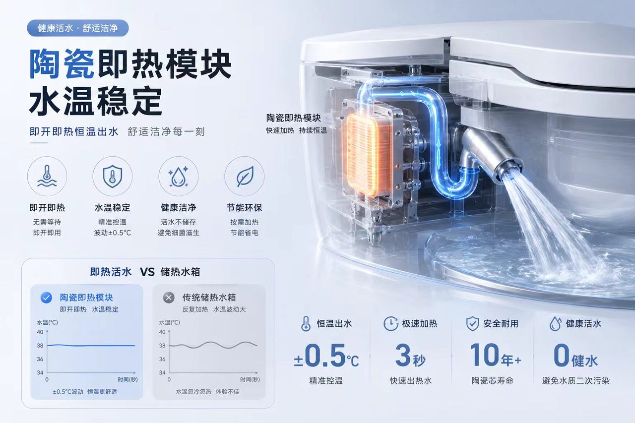陶瓷即热模块，水温稳定